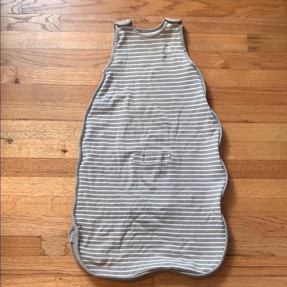 Woolino OS (1mo to 24mo) wool Gray Striped Baby Sleep Sack